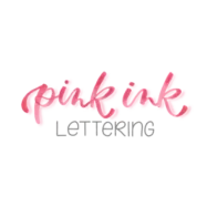 Pink Ink Lettering Logo