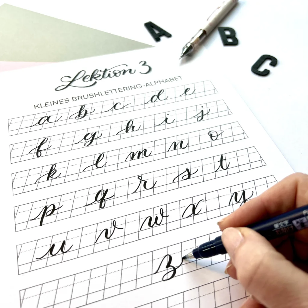 Handlettering-Alphabet Handlettering Alphabet Kleinbuchstaben