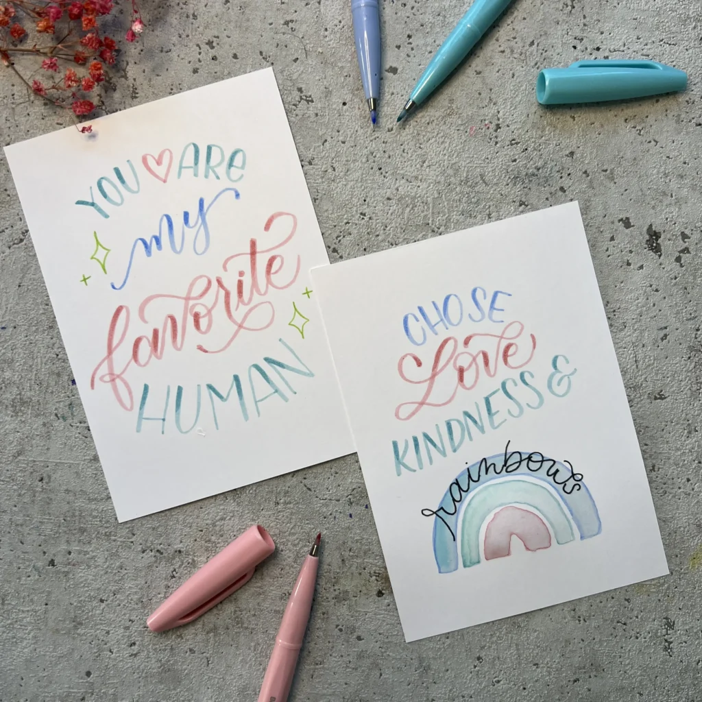 Handlettering mit Brushpen Pentel Messe