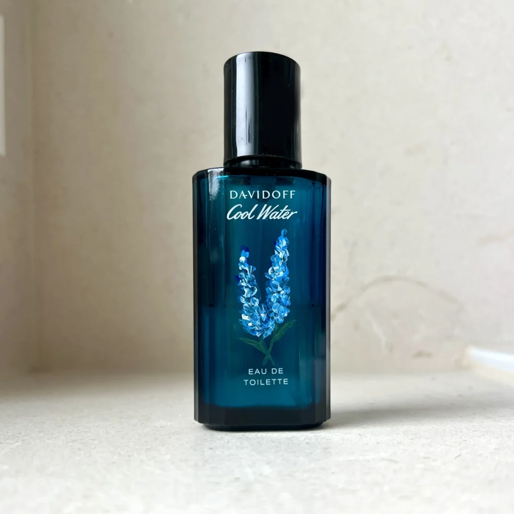 Hand painted perfume with lavender