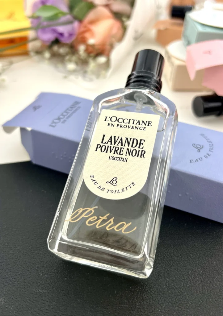 Parfüm mit Gravur Name Petra L'Occitane Düsseldorf