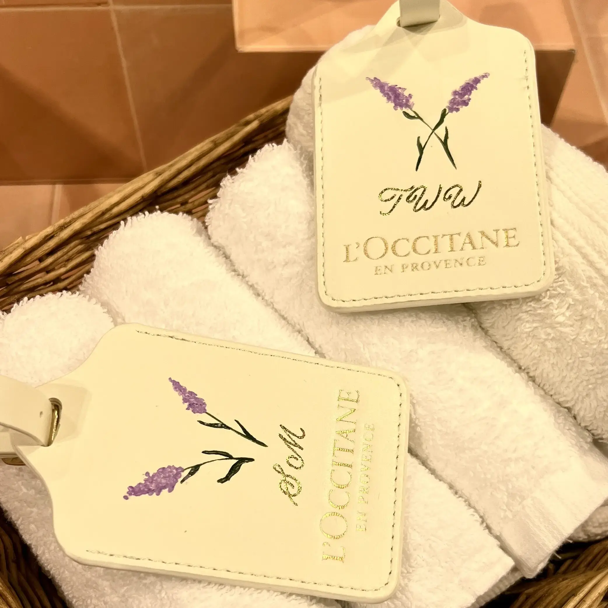 Hot foiled initials calligraphy live brand activation