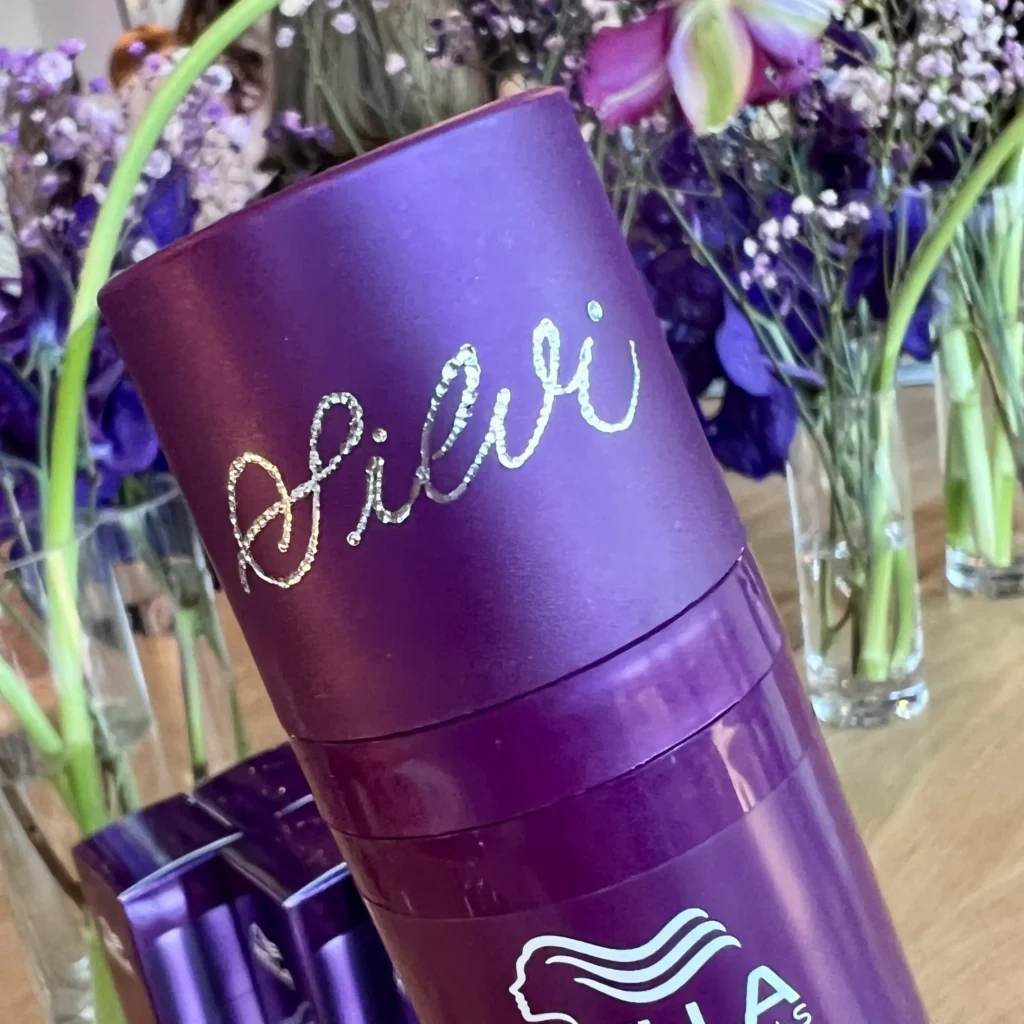 Hot Foiling auf Kosmetik für Wella