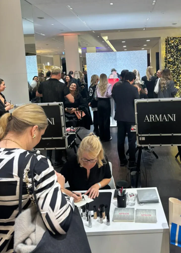 Live-Kalligraphie für Giorgio Armani im Alsterhaus in Hamburg