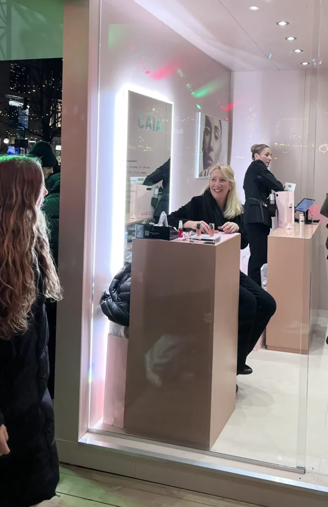 Gaveurin in Düsseldorf im Caia Cosmetics Pop-Up-Store
