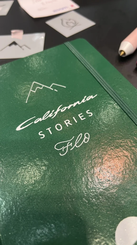 Personalisiertes Notizbuch auf VW Messe Caravan Event