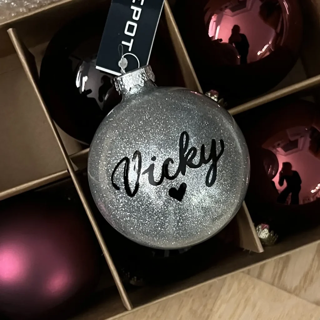 Glitzernde Weihnachtskugel Depot Weihnachtskugel für Depot personaisiert