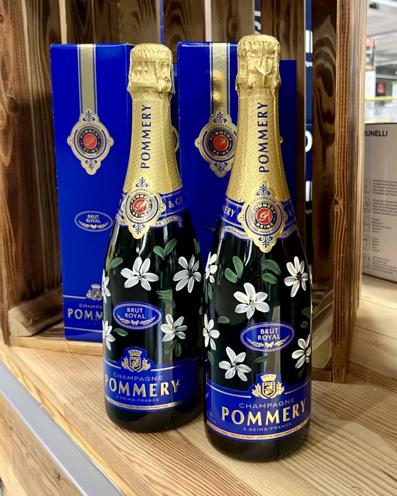Live Bottle Painting auf Champagner Flaschen Heidsiek 